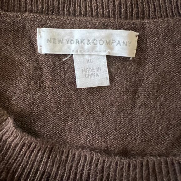 New York & Company brown tunic sweater - Picture 7 of 10